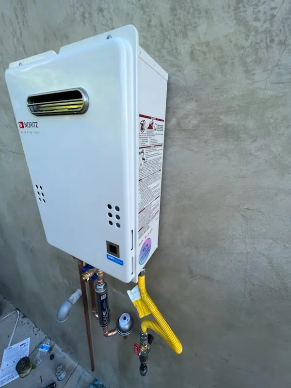 Tankless water heater installation for Sagefield homes